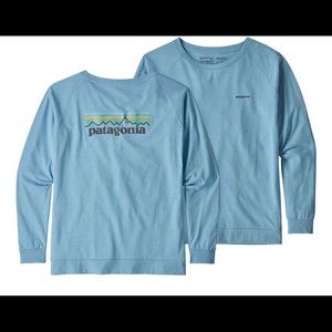 pastel blue Patagonia crew neck